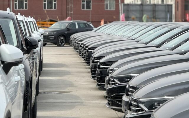 Ansicht moderner Autos